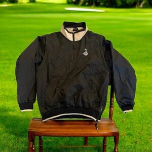 The Putterboy Collection Pinehurst 1895 Men Small‎ Black Pullover Windbreaker